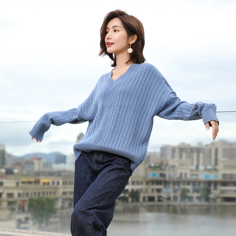 Женские зимние кашемировые свитера 100% Осенние вязаные пуловеры