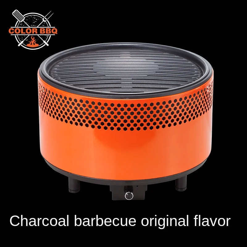 Скидка Духовка для барбекю на древесном угле для дома и улицы, портативная рамка для барбекю без дыма, духовка для барбекю, Круглая Решетка для барб...