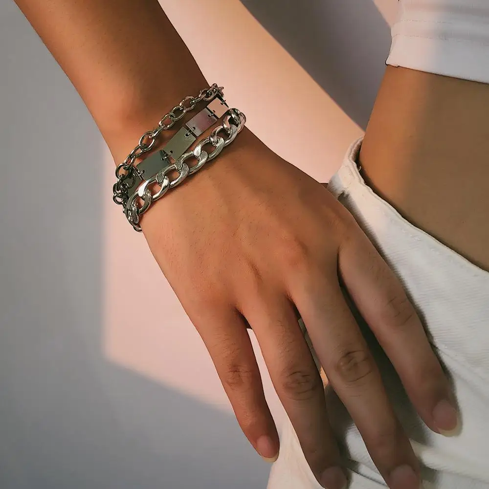 SHIXIN панк 3 слоя очаровательные браслеты для женщин Золотой/Серебряный цвет