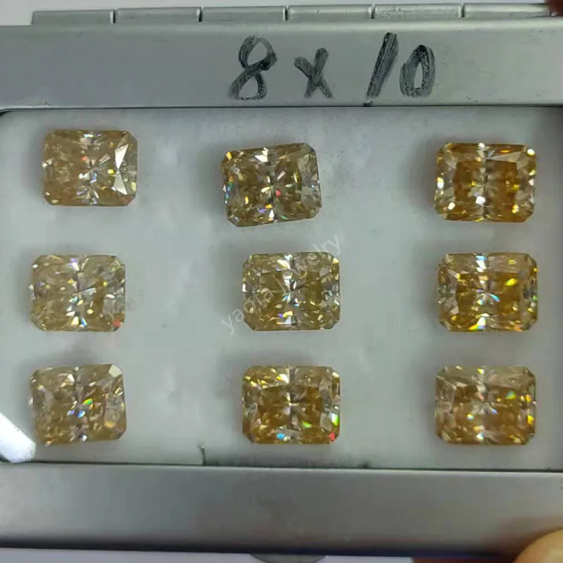 Распродажа основной цвет глубокий светлый шампанского желтый муассанит камень