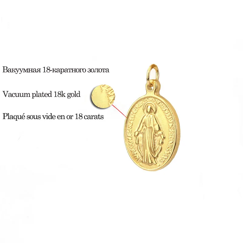 Подвески из нержавеющей стали для женщин подвески с крестом Девы Марии