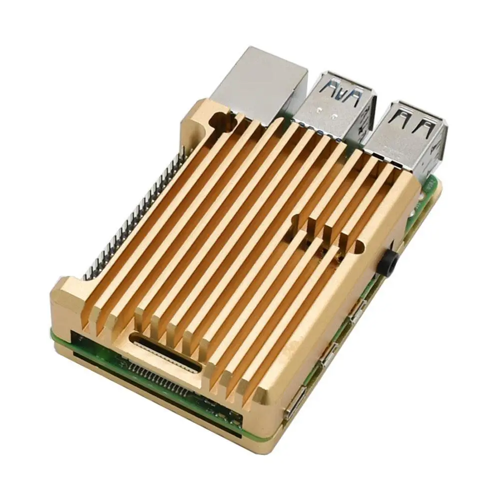 Для Raspberry Pi 4 Модель B защитные доспехи Алюминий сплав чехол пассивное охлаждение