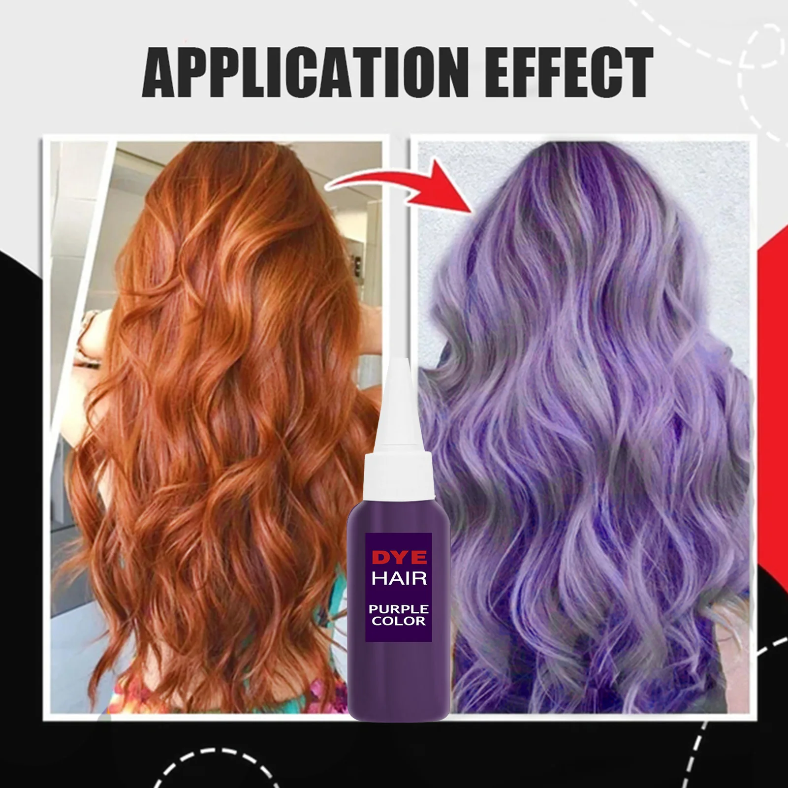 Крем-краска для волос Thermochromic Цвет изменение краска фиолетовый! Полупостоянная