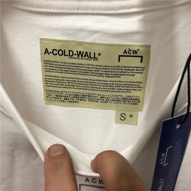 

ACW Long Sleeve A-COLD-WALL T shirt Men Women Streetwear Industrial Style ACW Culture Fashion A COLD WALL* T-shirt Top Tees
