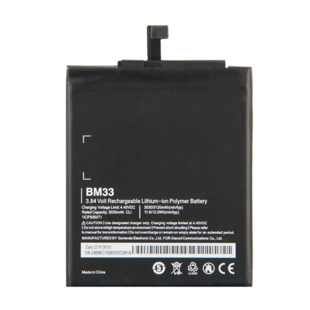 Оригинальный аккумулятор BM33 3120 мАч для мобильных телефонов Xiaomi Mi 4i Mi4i