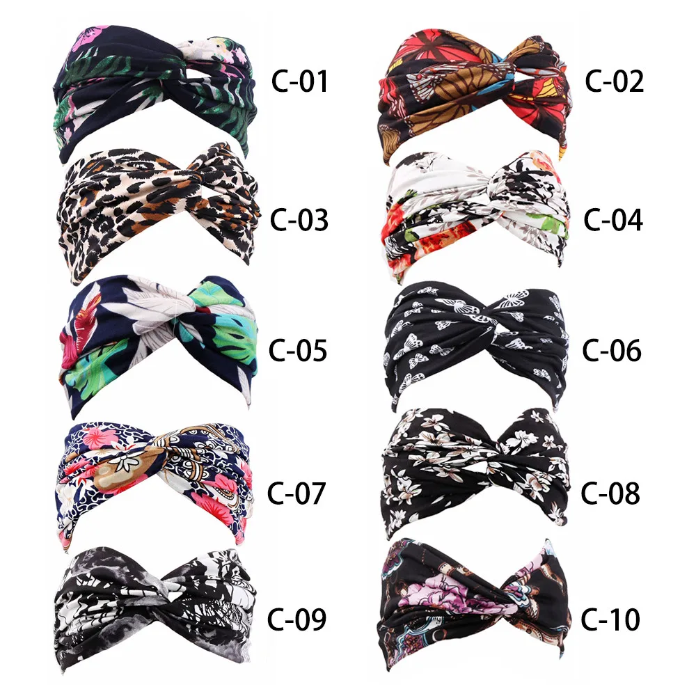 

Quick Dry Women Wide Stretchy Headband Twist Knot Yoga Fitness Hair Band Sport Turban Head Wrap Yoga Running Fitness Headwear