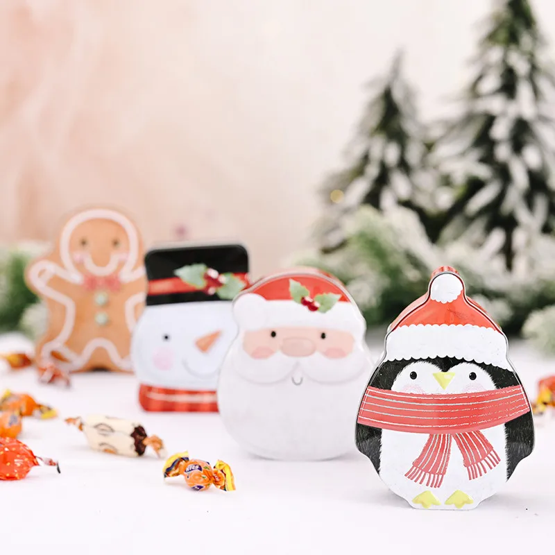 Рождественская Подарочная коробка жестяная Свадебная конфеты печенье чехол для