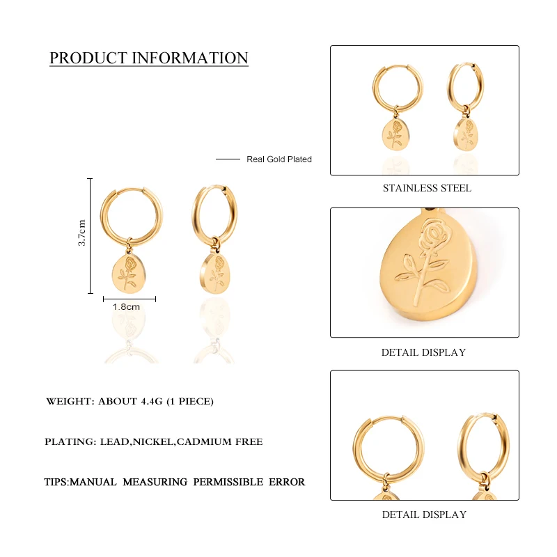 Универсальное ожерелье из нержавеющей стали позолоченное в европейском и