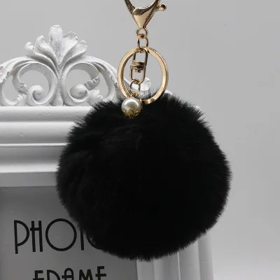 Жемчуг Pom ключ &quotпомпон&quot цепь плюшевая женская сумка Шарм аксессуары на кольцо