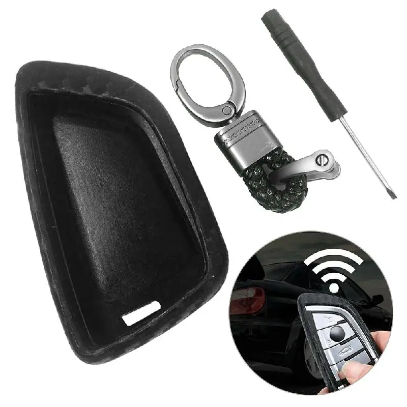 1 комплект чехол брелок из ТПУ в карбоновом стиле для BMW X1 X5 X6 5 серии 7|Футляр