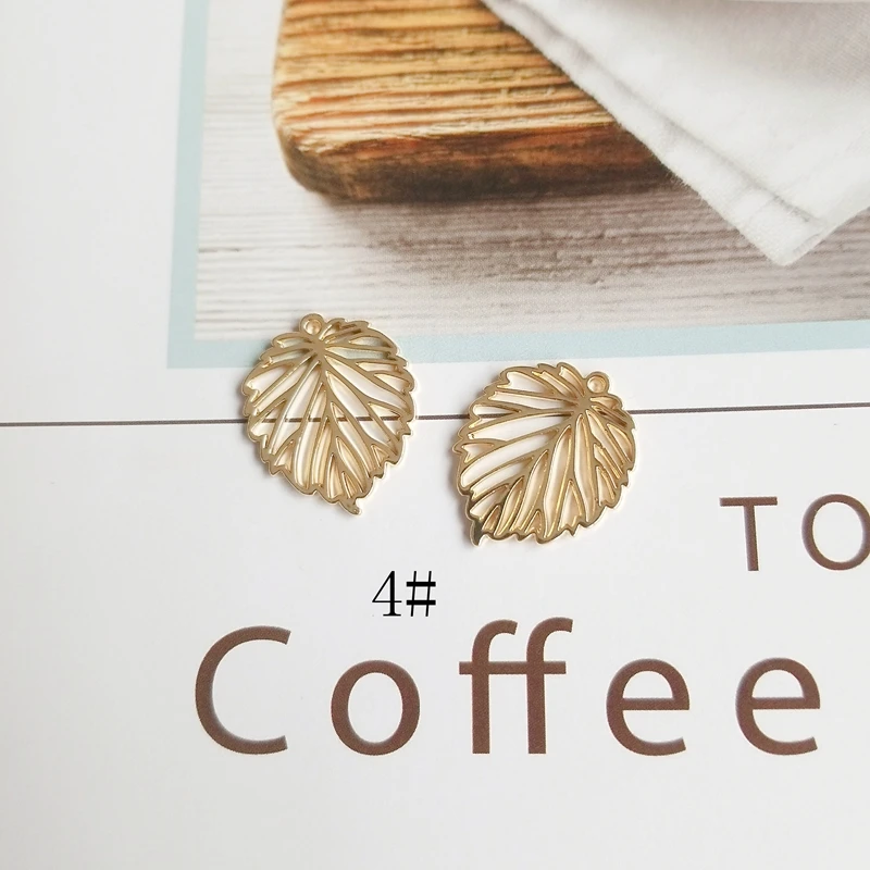 Аксессуары из сплава с цветным удержанием подвеска в форме листа птицы