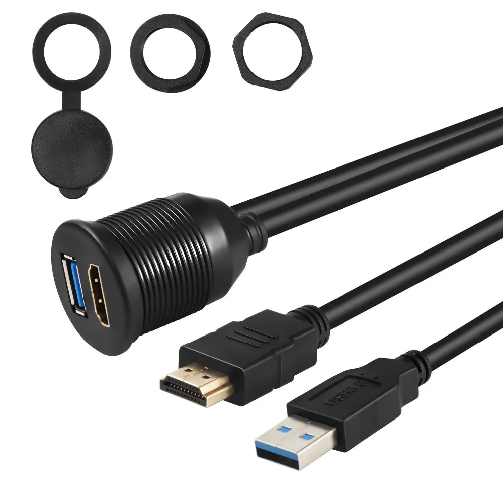 USB 3 0 и HDMI к + USB3.0 AUX расширение приборной панели водонепроницаемый автомобильный