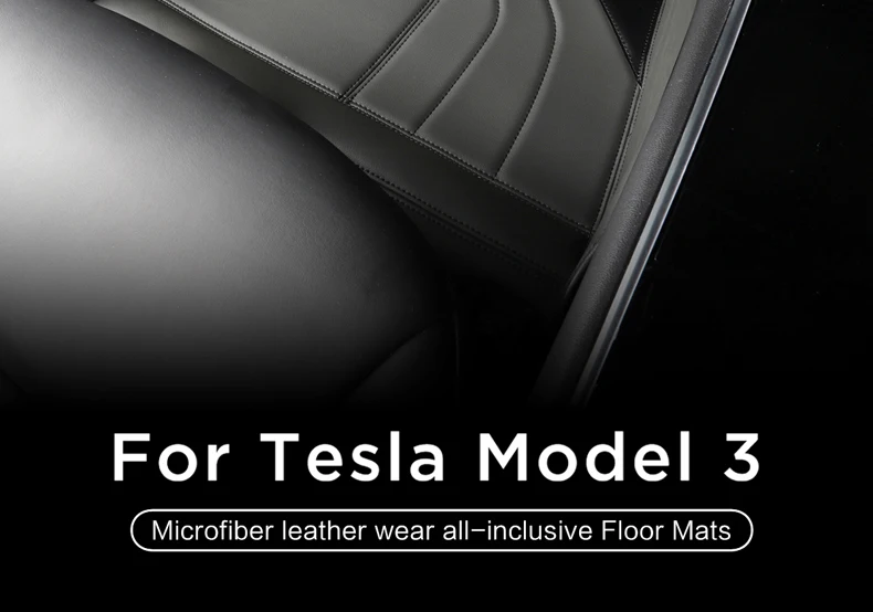 LUCKEASY для Tesla модель 3- автомобиль из микрофибры носить все включено коврики 3 шт./компл