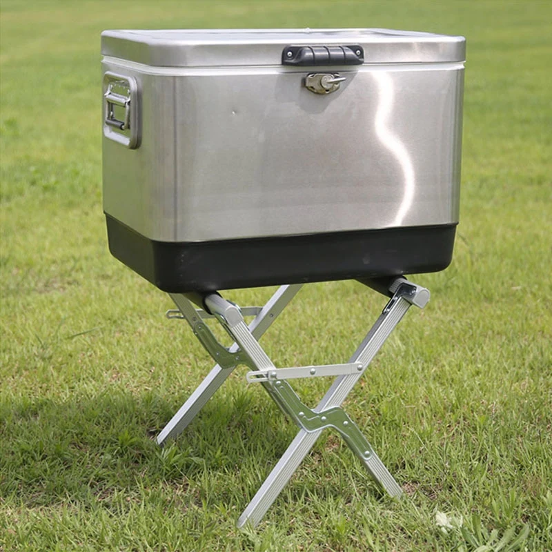 Multifunctional Aluminum Alloy Bracket Outdoor Camping Folding Portable Insulation Box Rack Bag Shelf | Спорт и развлечения