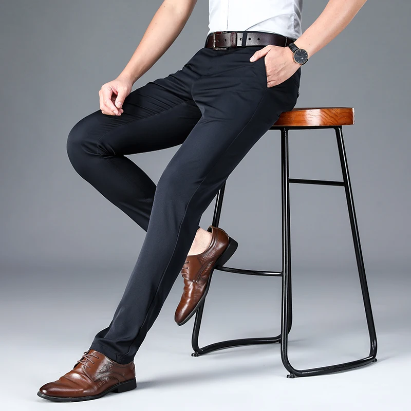 Мужские модные брюки 2020 классические офисные брюки для мужчин черные брюки серые повседневные деловые брюки мужские рабочие брюки большог... брюки zarus zarus za009ewcnuk3