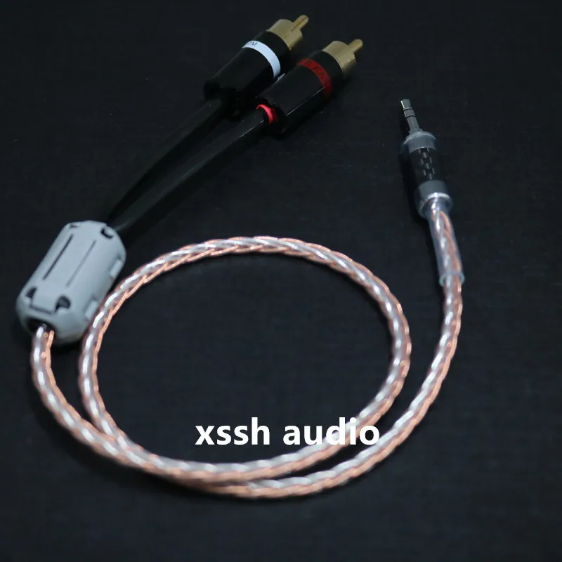 Hi-Fi Canare 3 5 мм 2RCA аудио кабель для ПК усилитель соединения высокого качества Jack RCA |