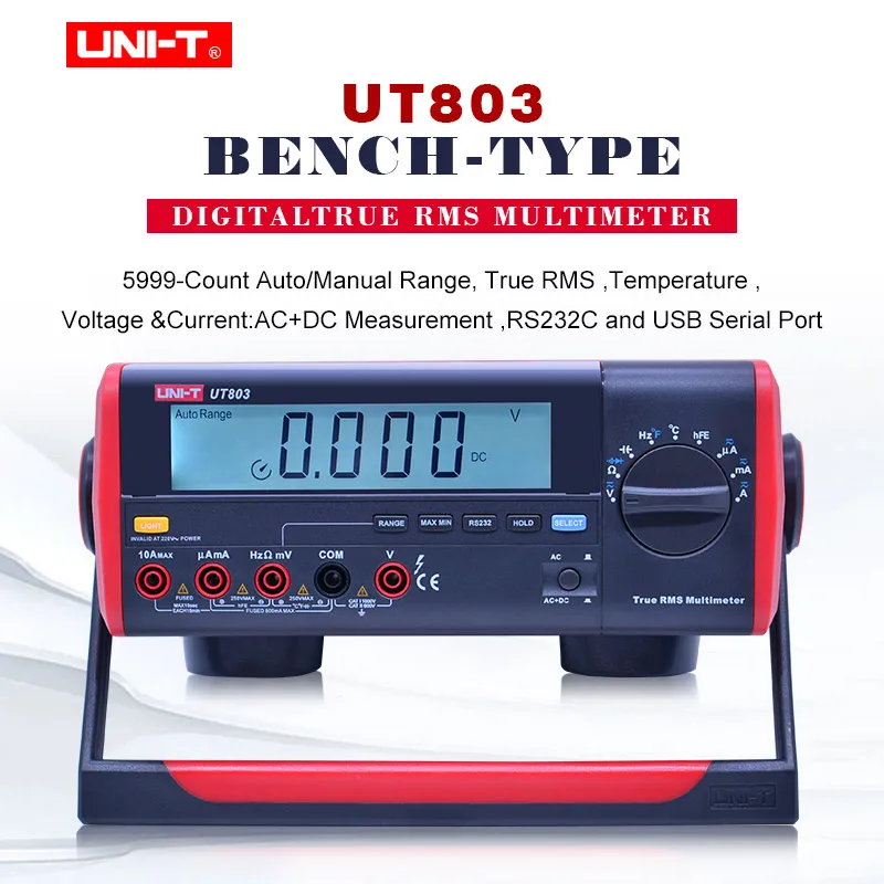 UT803 UNI-T UT801 UT802 UT803 Bechtop цифровой мультиметр AC DC Напряжение измеритель тока Сопротивление Емкость Частота Диод тестер - Цвет: UT803