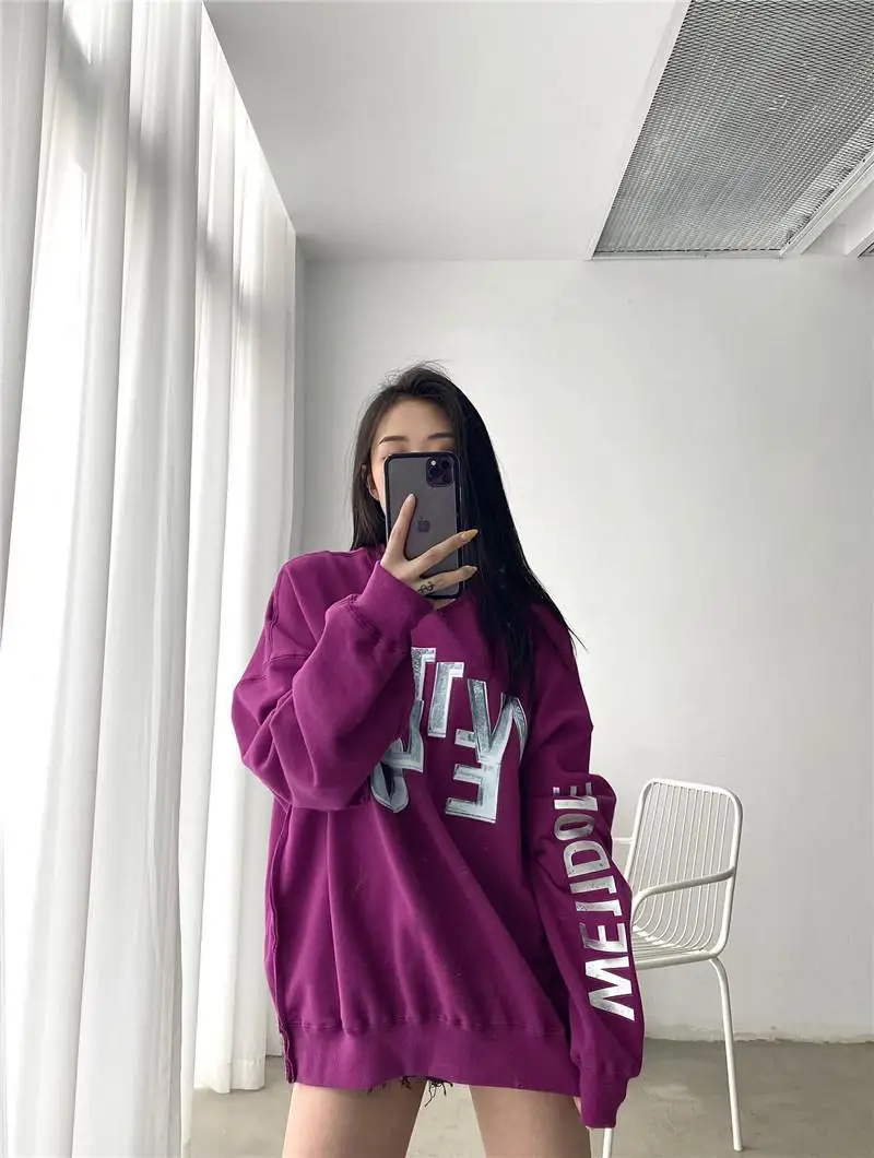 

heavy fabric WE11DONE Damage Sweatshirts Men Women 1:1 High Quality streetwear Oversize Hoodie welldone pullover