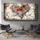 Граффити Бэнкси художественный постер Любовь Сердце и цветы абстрактный граффити холст живопись абстрактная стена искусство декоративная живопись