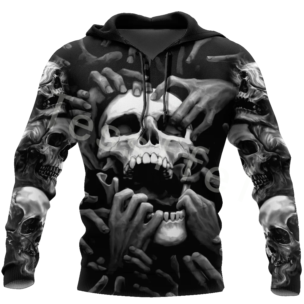 

Tessffel Crazy Skull Tattoo Camo 3D Printed Hoodies Sweatshirts Zip Hooded For Men And Women Casual Streetwear Style-S12