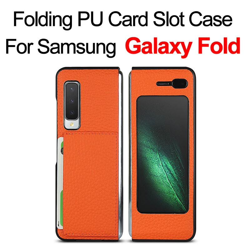 Чехол для S Galaxy Fold 360 полная защита матовая кожа роскошный защитный чехол телефона