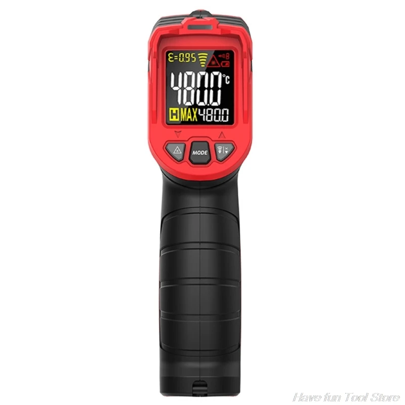 

Digital Infrared Thermometer Temperature Meter Non-Contact Pyrometer Termometro Color LCD Light Alarm 880C 1616F M09 21