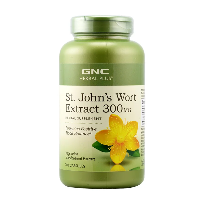 Бесплатная доставка экстракт St.John's Wort 300 мг способствует балансу настроения 200