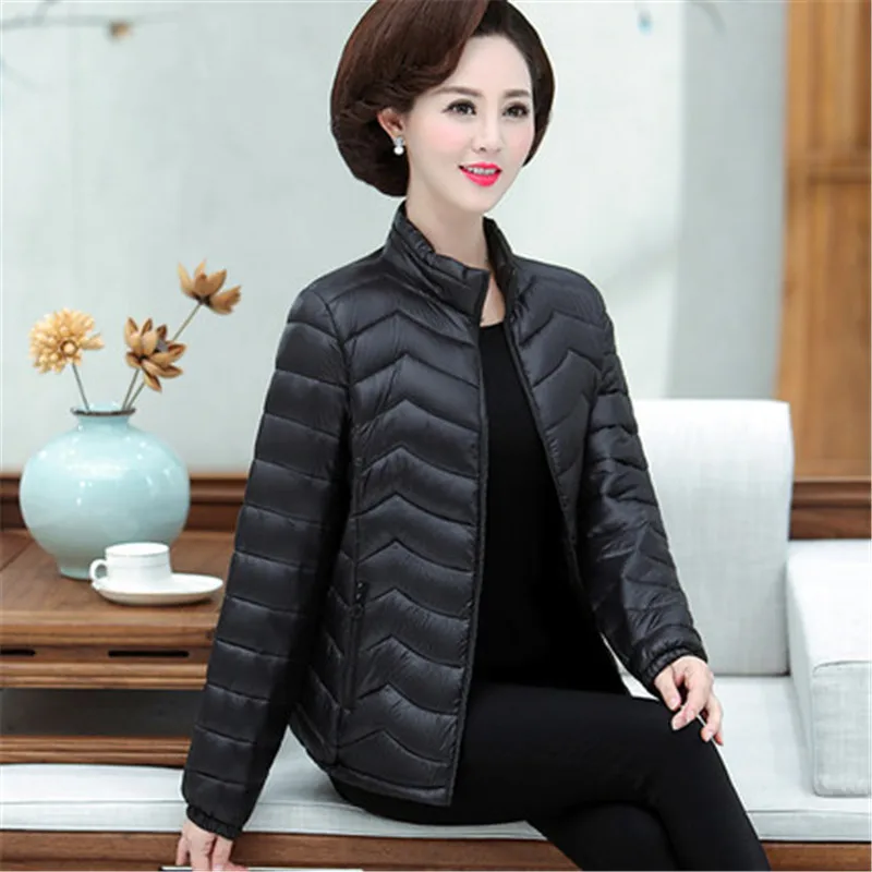 Осенний женский короткий светильник из хлопка среднего и старшего возраста с