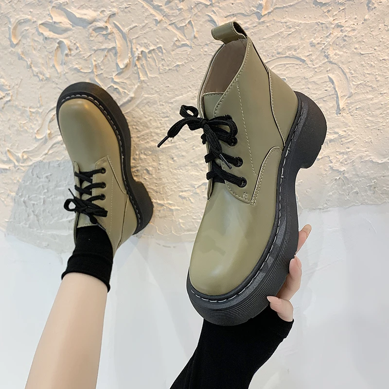 

Ботинки женские с круглым носком, до середины икры, Осень-зима