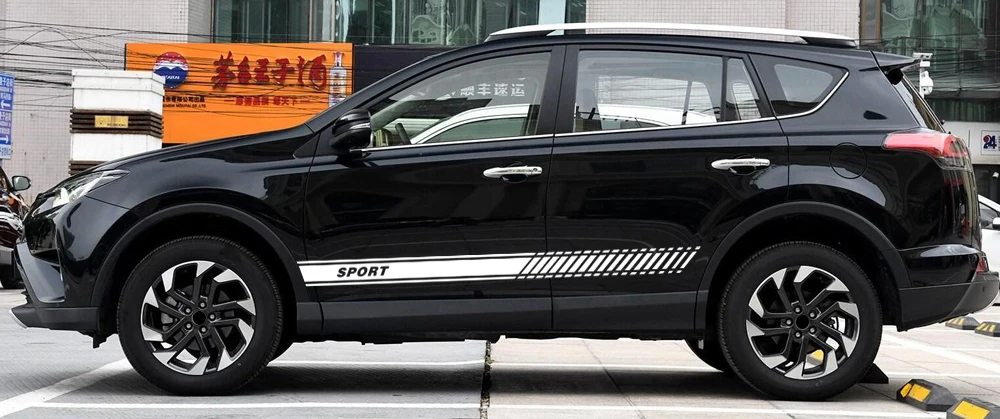 Автомобильные боковые полосы юбки графическая виниловая наклейка наклейки для