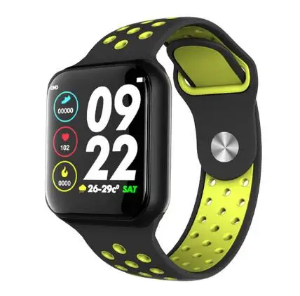 F9 black green NAIKU F9 Смарт часы IP67 Водонепроницаемый 15 дней в режиме ожидания сердечного ритма кровяное давление Smartwatch Поддержка IOS Android - Цвет: F9 black green