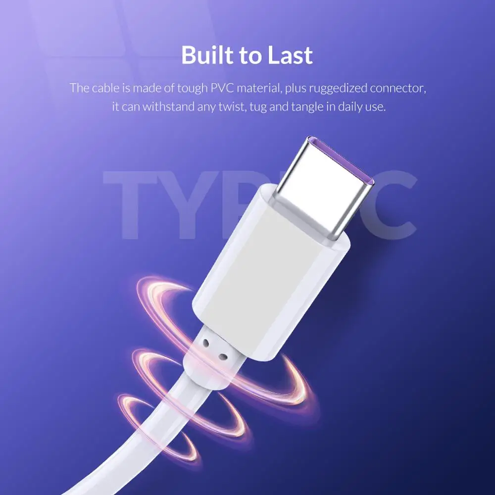 Кабель ORICO 3A USB Type-C для быстрой зарядки Huawei P30 Mate 20 Pro Xiaomi Mi 9 HTC Macbook LG G5 мобильный