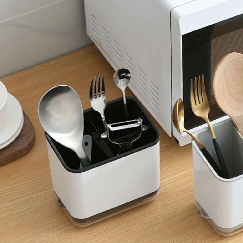 Chopstick Spoon Storage Holder Kitchen Tableware Box Plastic Cutlery Drainer Shelf Organizer | Дом и сад