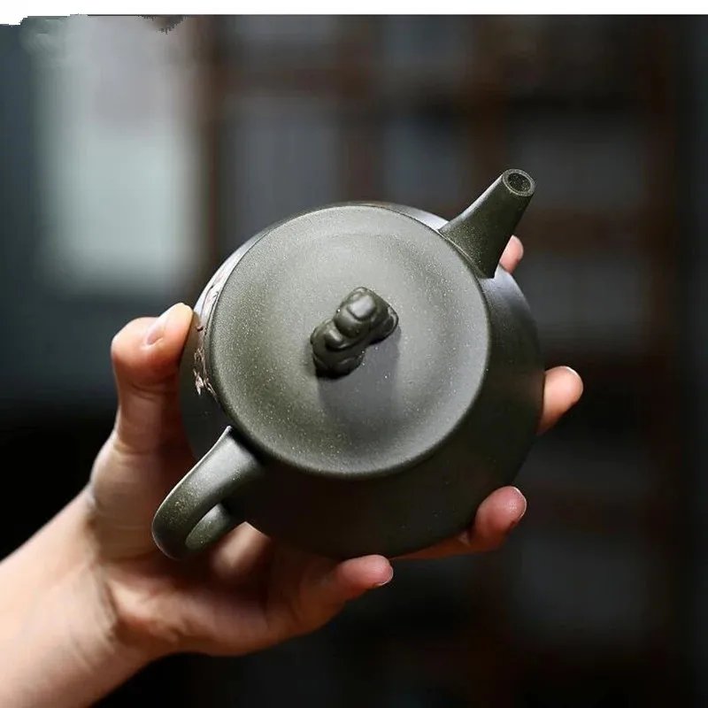 

Yixing Pure Handmade Purple Clay Teapot Famous Raw Ore Green Mud Zisha Teapot Tea Set Household Kettle Kung Fu Tea Set Teapot