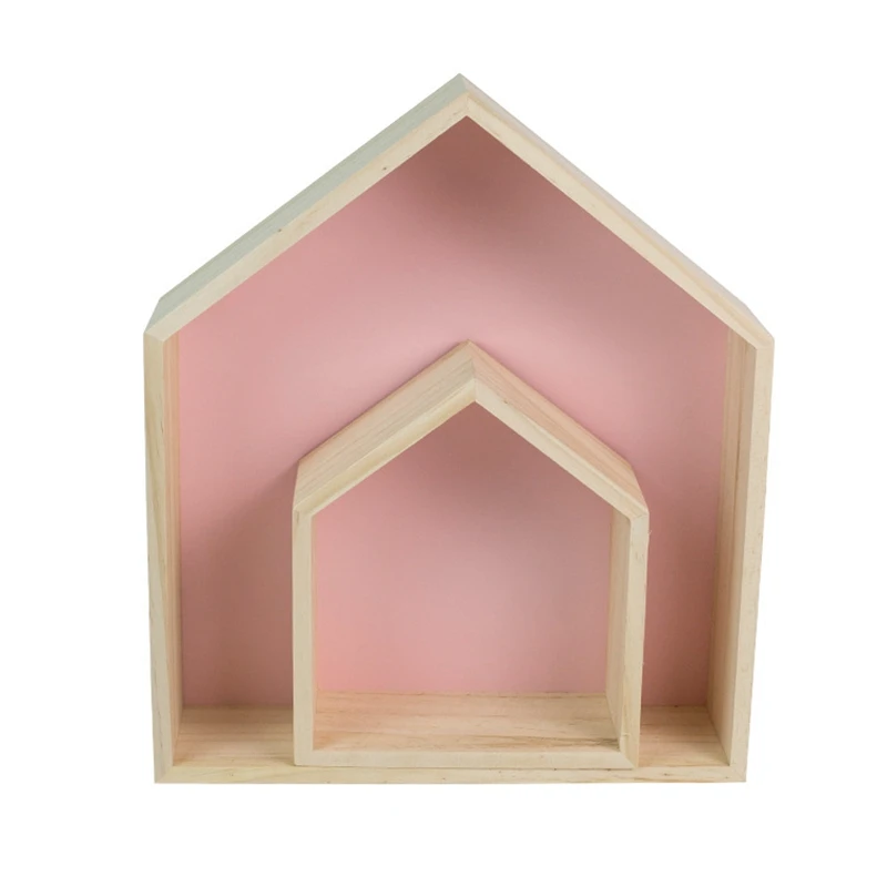2 шт./компл. творческий хранения стеллажи для выставки товаров деревянный дом в