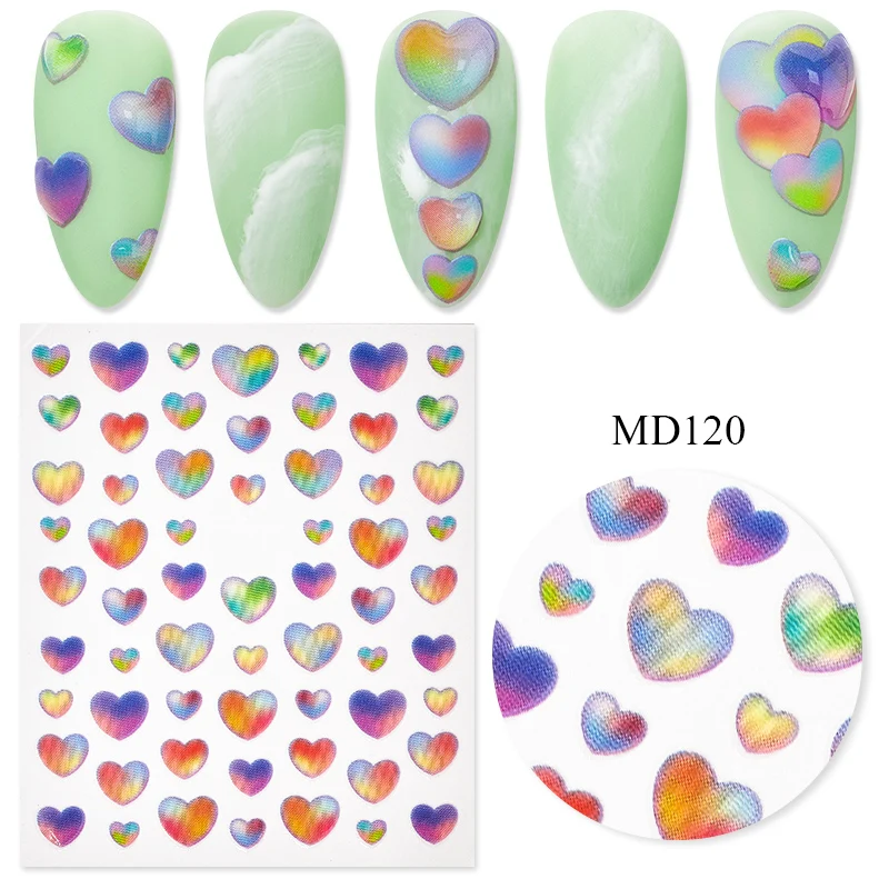 

Summer Nails Cute Love Heat 3d Nail Art Stickers Decals Adhesive Maincure Decals Slider For Manicure Diy Nail Art Decoration