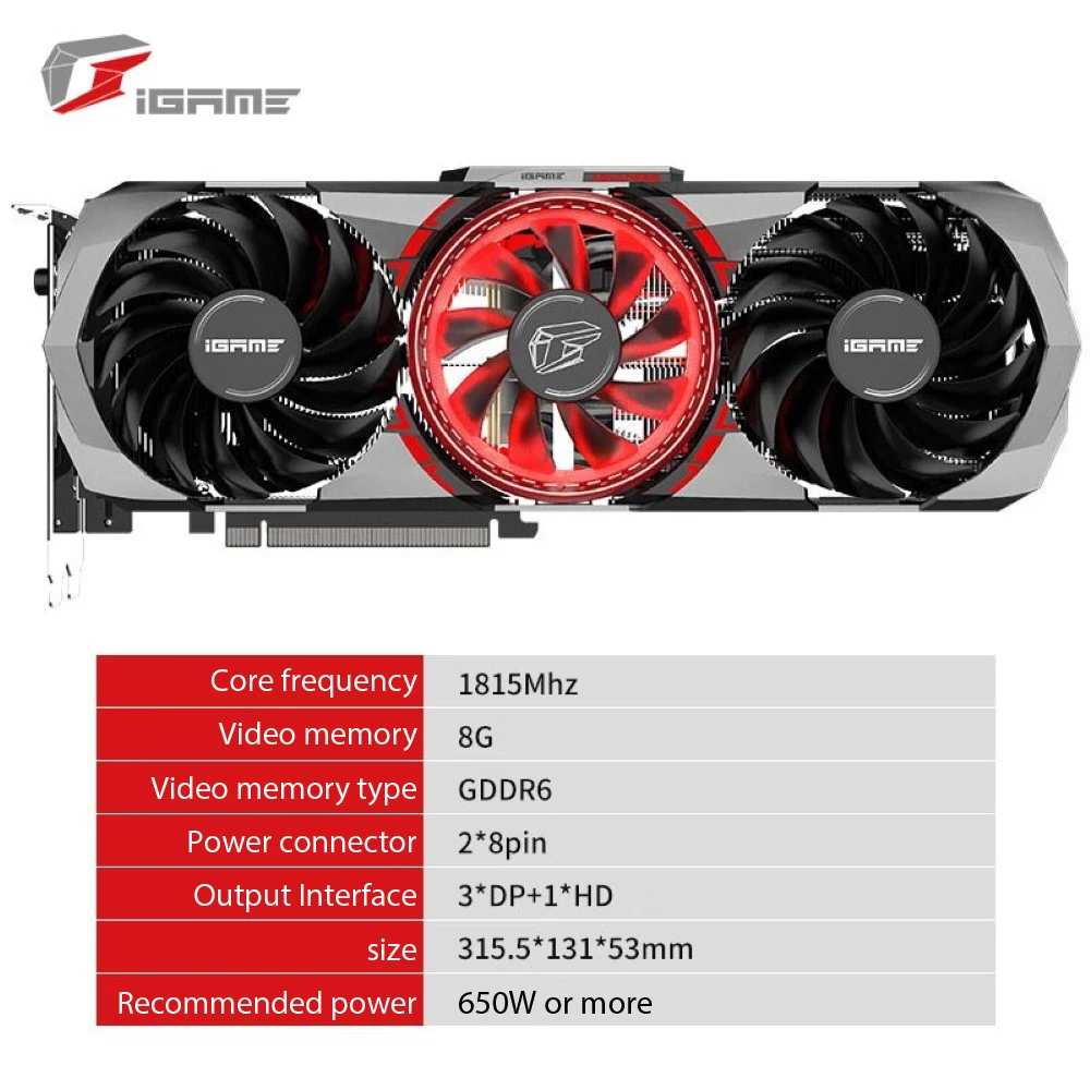 Совершенно новая цветная игровая видеокарта GeForce RTX 3070 Advanced OC 8G 1725-1815 МГц GDDR6 GPU NVIDIA