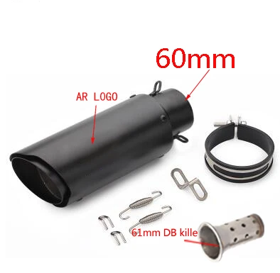 a6-60mm 51 60 мм moto rcycle глушитель выхлопной трубы из титанового сплава для AR austine Racing tubo escapamento de moto для S1000 R1 - Цвет: a6-60mm