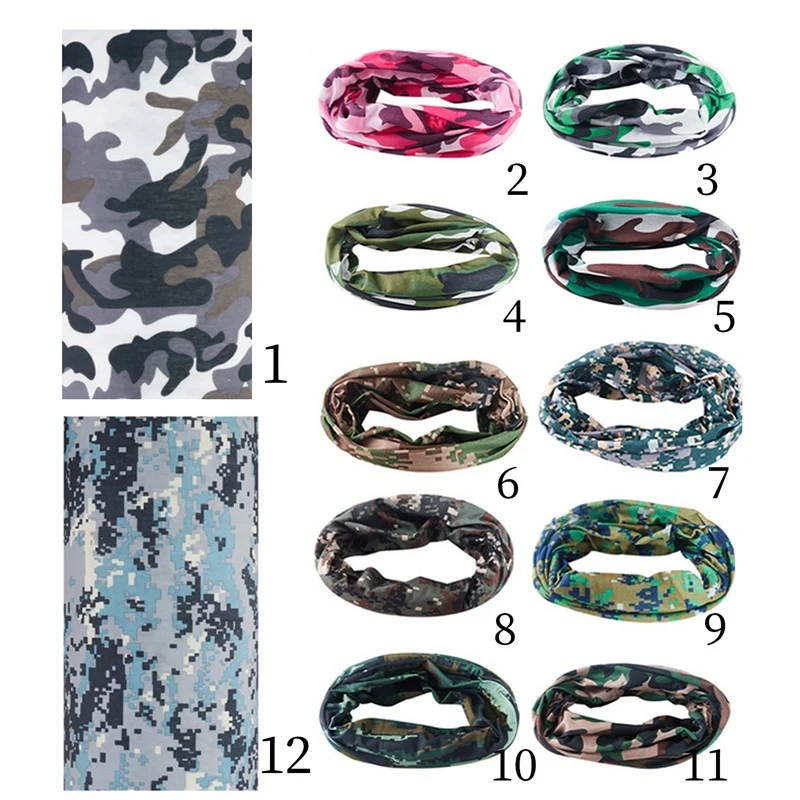 

Military Army Camouflage Series pattern Bandanas Sports Ride Bicycle Motorcycle Turban Magic Headband Veil Scarf 24x48cm