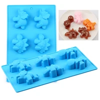 silicone cake mold 3dsmall dinosaur shape mold 6 cells food grade silicone baking mold for jellychocolate cake soap diy han