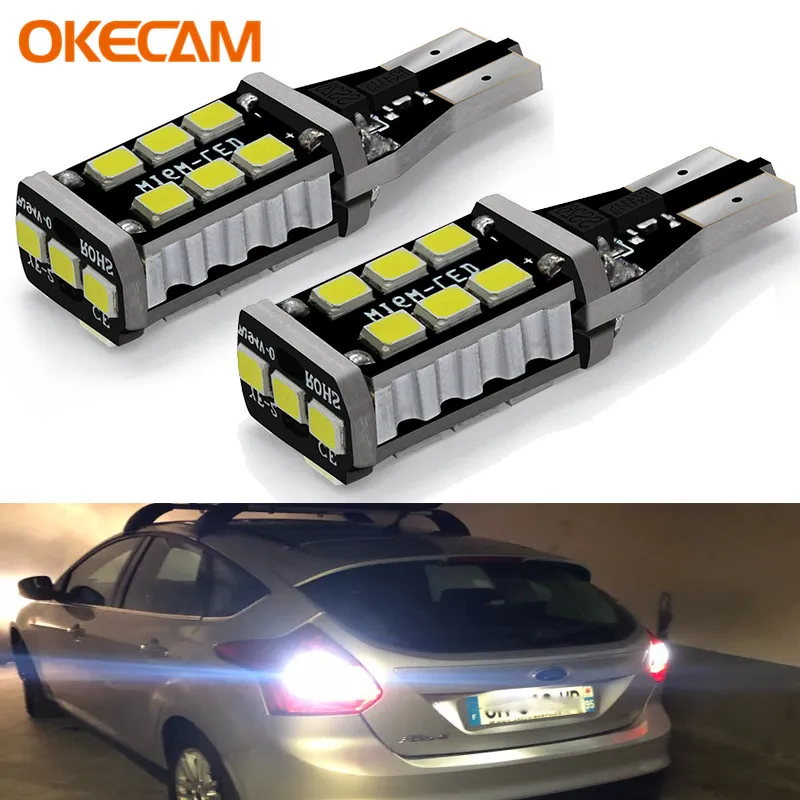 2x Canbus SMD 2835 912 921 T15 W16W 15 светодиодный Автомобильный резервный светильник Авто