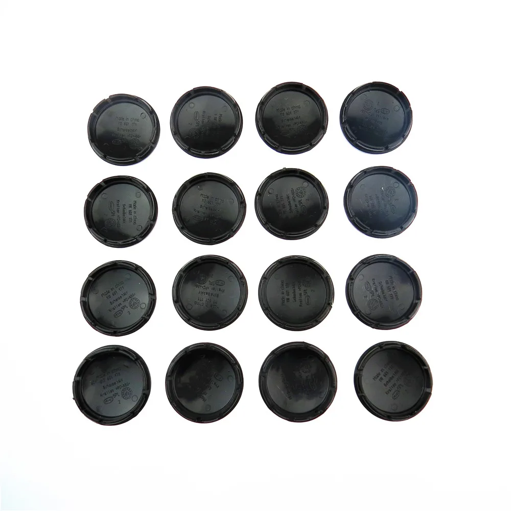 Quantity 16 Black 65mm Wheel Center Hub Caps For Lavida Bora Tiguan Bunny Golf Parati Fox Variant 1J0601171 1J0 601171