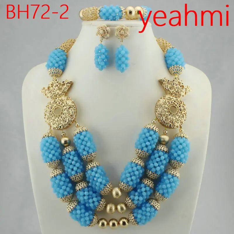Fashion jewelry set African Nigeria Dubai gold-color African bead jewelry wedding jewelry set african beads jewelry sets BH72-1