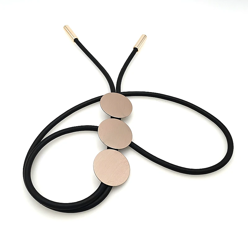 

YD&YDBZ 2020 New Rose Gold Aluminum Sheet Long Necklaces Women Pendant Nhandmade Rubber Jewelry Punk Choker Clothes Accessories
