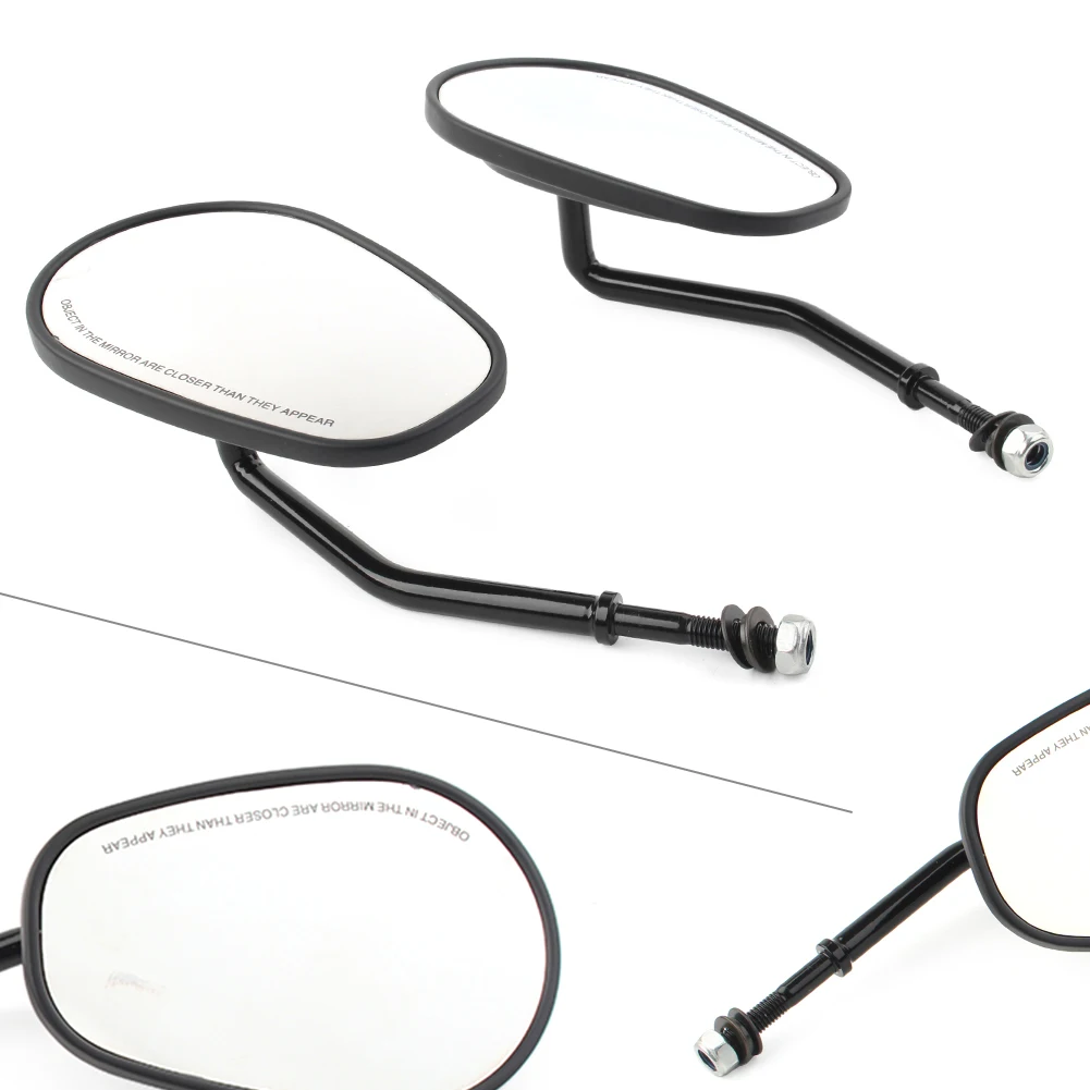 2X черное мотоциклетное боковое зеркало заднего вида левое и правое для Harley-Davidson