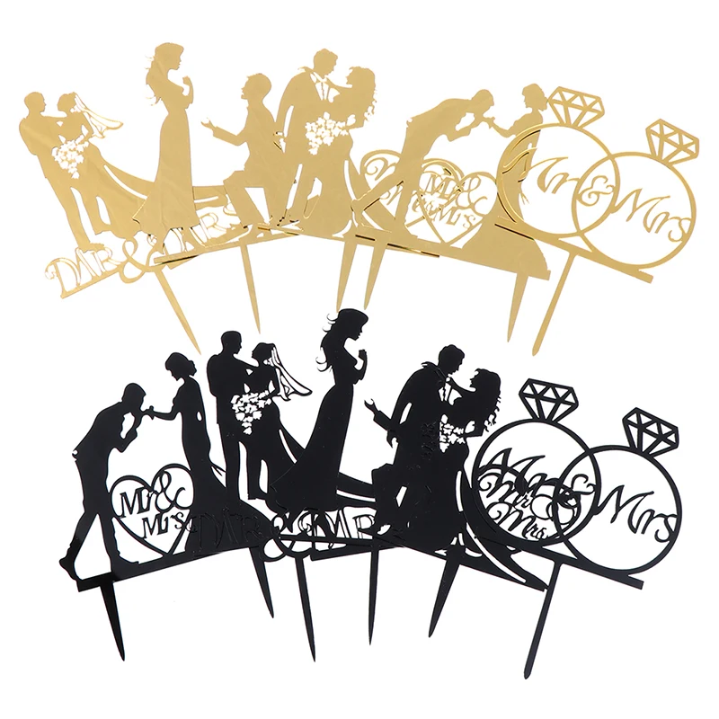 Акриловые черные золотые торты для торта вечерние принадлежности взрослых