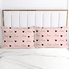 Из 2 предметов 3D печатных розовое маленькое Сердечко из 100% наволочка из полиэстера домашний декоративный с рисунком Pillowcse наволочка мА постельное белье