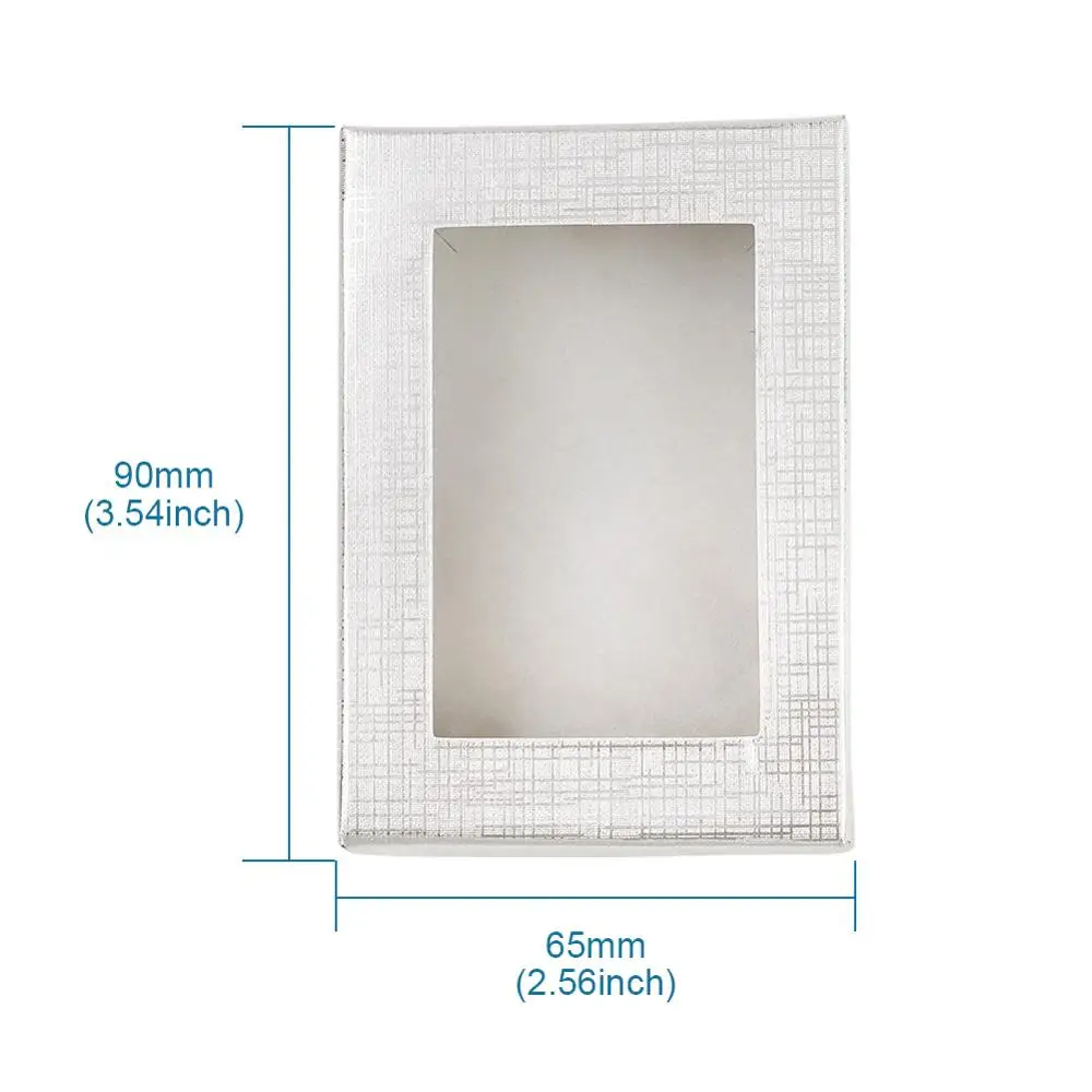 60pcs Jewelry Set Boxes Rectangle White Black Gift Boxes for Necklaces Earrings and Rings Packaging Cardboard 90x65x28mm