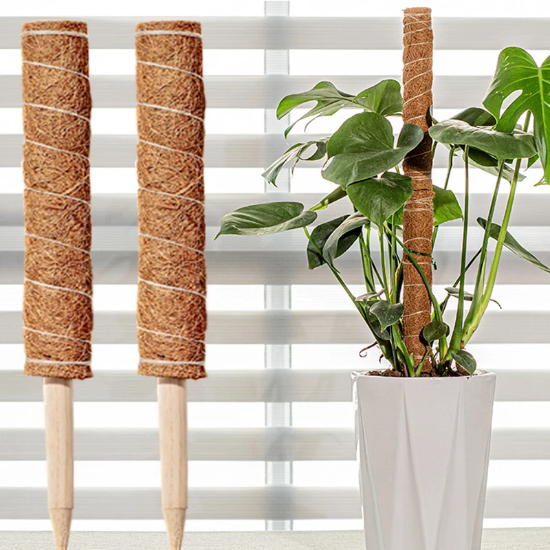 

30/40/50cm Coir Moss Totem Pole Coconut Sticks Creeper Plant Support Climbing Extension Stick Support Plants To Grow Upwards-Use