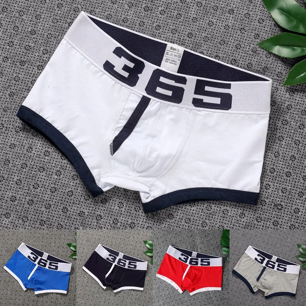 

Sexy Men's Cotton Underwear Breathable Low Waist Bulge Pouch Boxer Comfy Sport Bottom Pants Shorts Underpants Sleepwear Lingerie